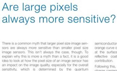 PCO preview image pixel size sensitivity